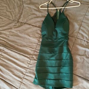 Cocktail dress forest green